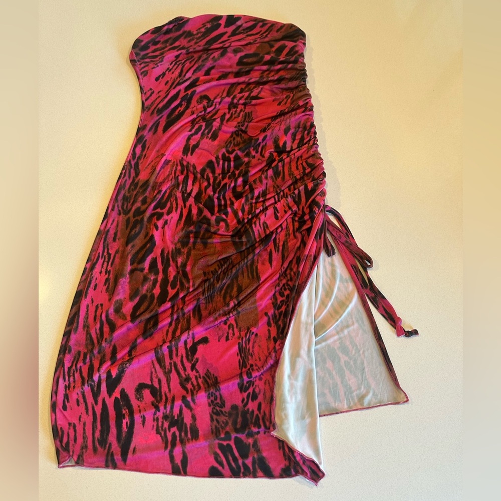 bandeau dress with slit